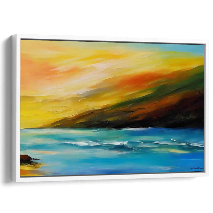 Seaside Moments: Impressionist Coastal Canvas Art Print