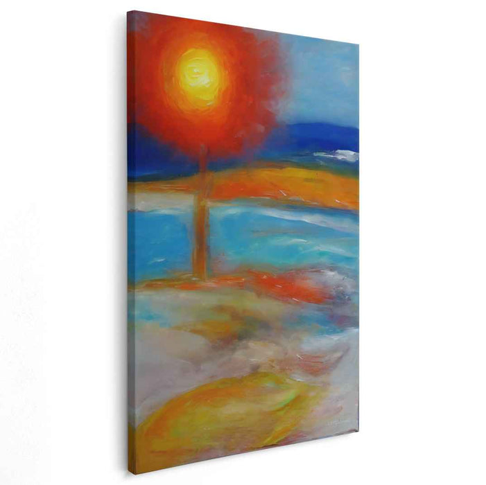 Siren's Melody Dance: Vibrant Seascape Sunset Oil Painting
