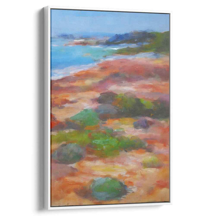 Ephemeral Sunset Serenade: Impressionist Seascape in Warm Tones Canvas Art Print
