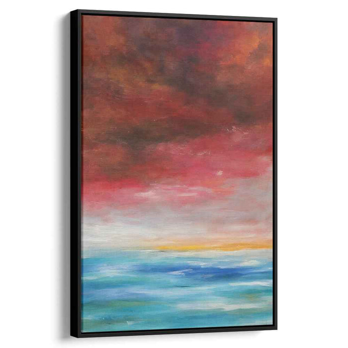 Ethereal Tidal Melodies: A Vivid Seascape Transition Canvas Art