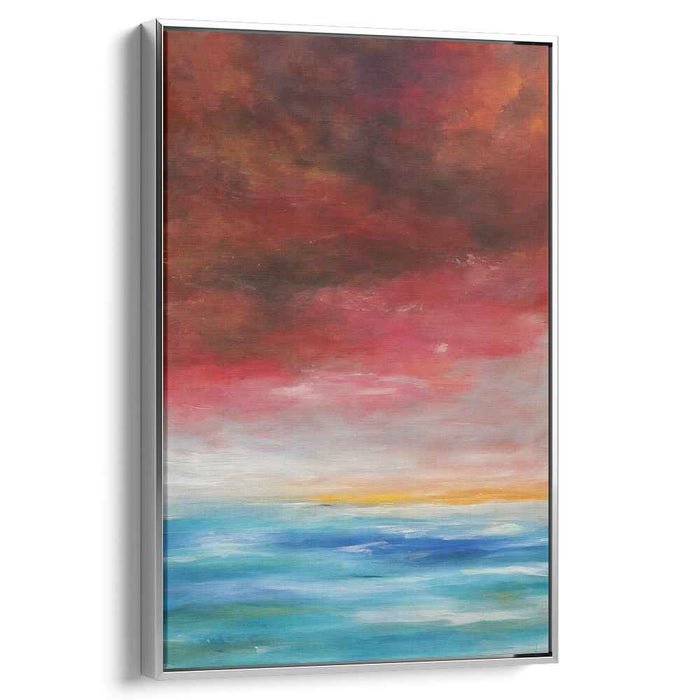 Ethereal Tidal Melodies: A Vivid Seascape Transition Canvas Art