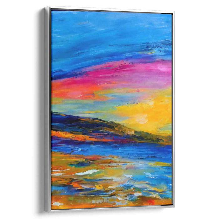 Sunset Symphony: Abstract Expressionist Sunset Canvas Art Print