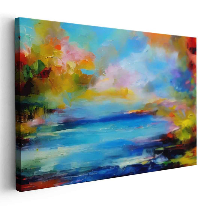 Elysian Dreamscape: Vivid Impressionist Landscape Canvas Art