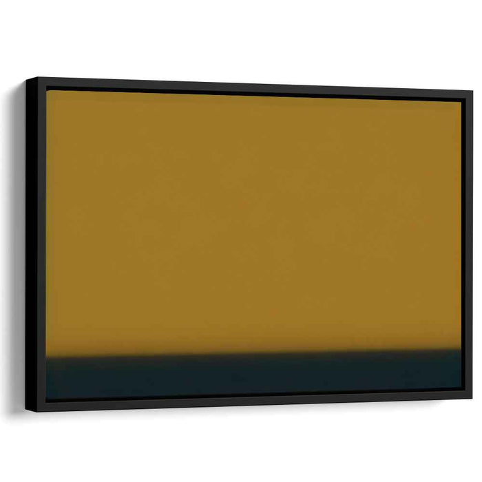 Serene Ochre: Minimalist Color Field Canvas Art