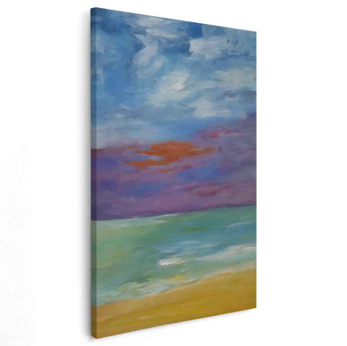 Tidal Poetry: Impressionistic Seascape Canvas Art Print