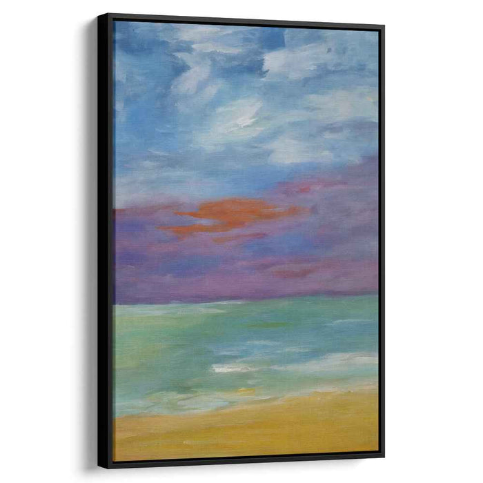 Tidal Poetry: Impressionistic Seascape Canvas Art Print