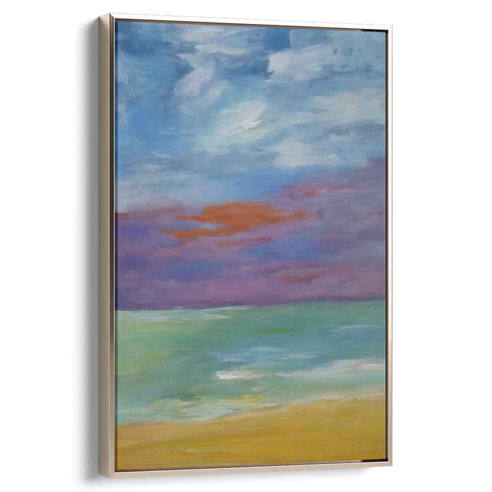 Tidal Poetry: Impressionistic Seascape Canvas Art Print