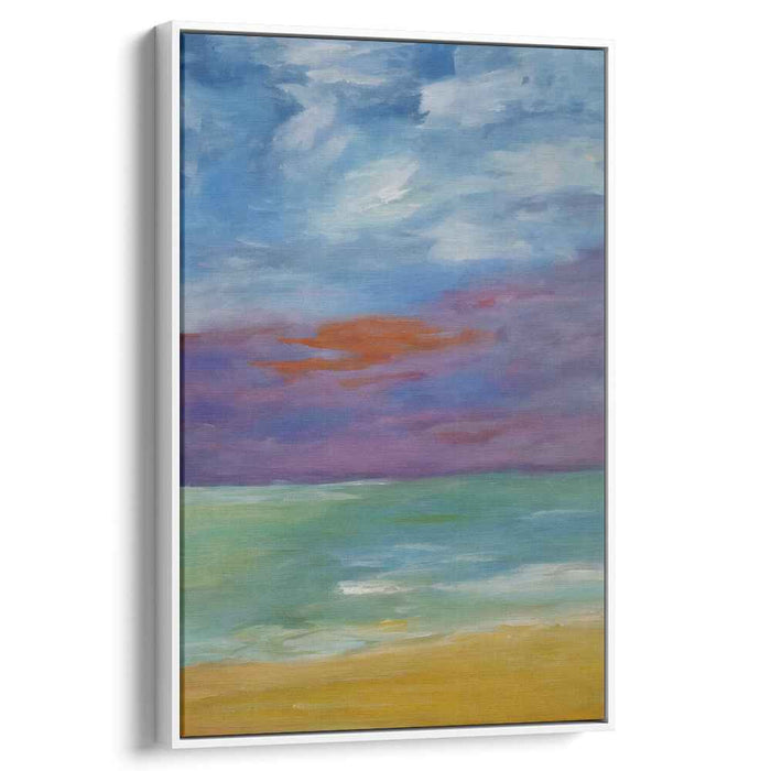 Tidal Poetry: Impressionistic Seascape Canvas Art Print