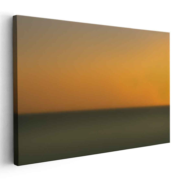 Golden Linearity: Minimalist Golden Horizon Canvas Art Print