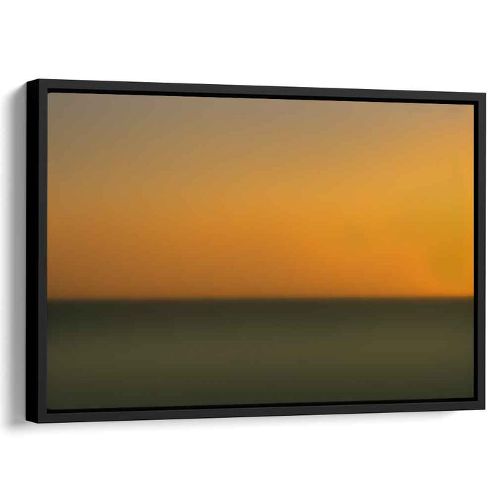 Golden Linearity: Minimalist Golden Horizon Canvas Art Print
