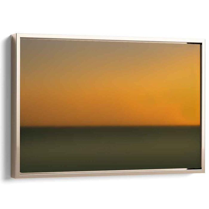 Golden Linearity: Minimalist Golden Horizon Canvas Art Print