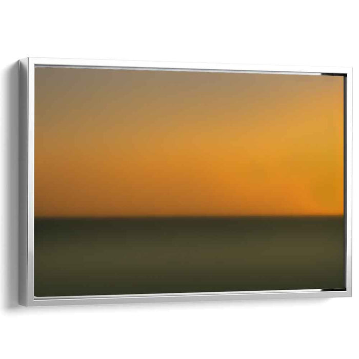 Golden Linearity: Minimalist Golden Horizon Canvas Art Print