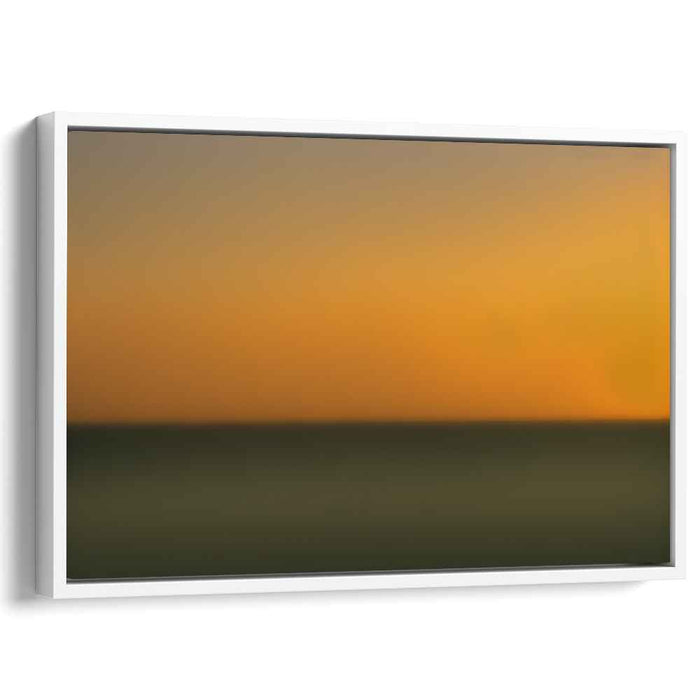 Golden Linearity: Minimalist Golden Horizon Canvas Art Print