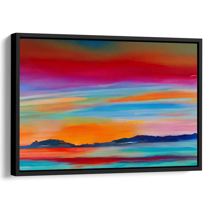 Fluidity Of Colors: Vivid Abstract Seascape Canvas Art