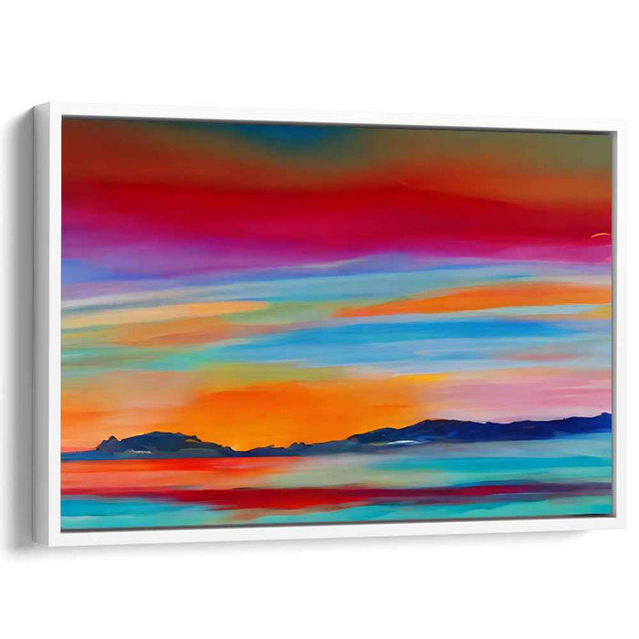 Fluidity Of Colors: Vivid Abstract Seascape Canvas Art