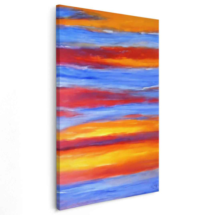 Dynamic Imprint: Abstract Expressionist Canvas Art Print