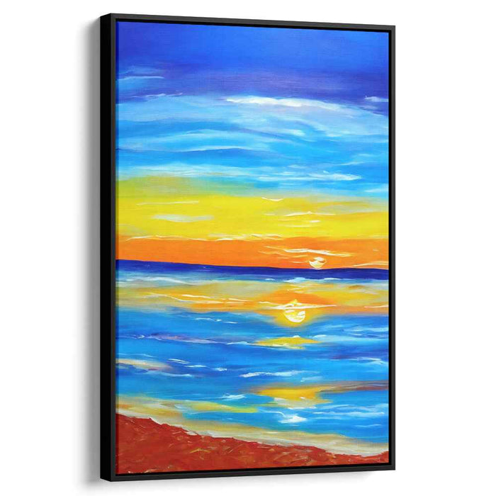 Abyssal Vistas: Ocean Horizon Canvas Art Print