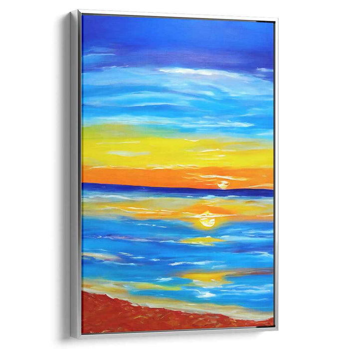 Abyssal Vistas: Ocean Horizon Canvas Art Print