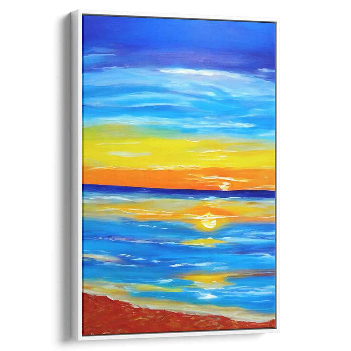 Abyssal Vistas: Ocean Horizon Canvas Art Print