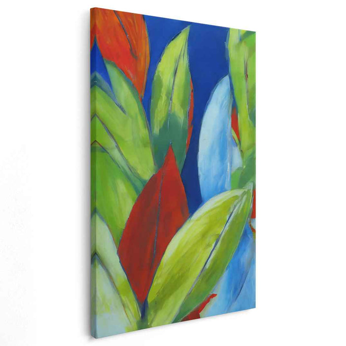Petals' Embrace: Bold Abstract Botanical Canvas Art Print