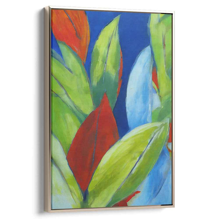 Petals' Embrace: Bold Abstract Botanical Canvas Art Print