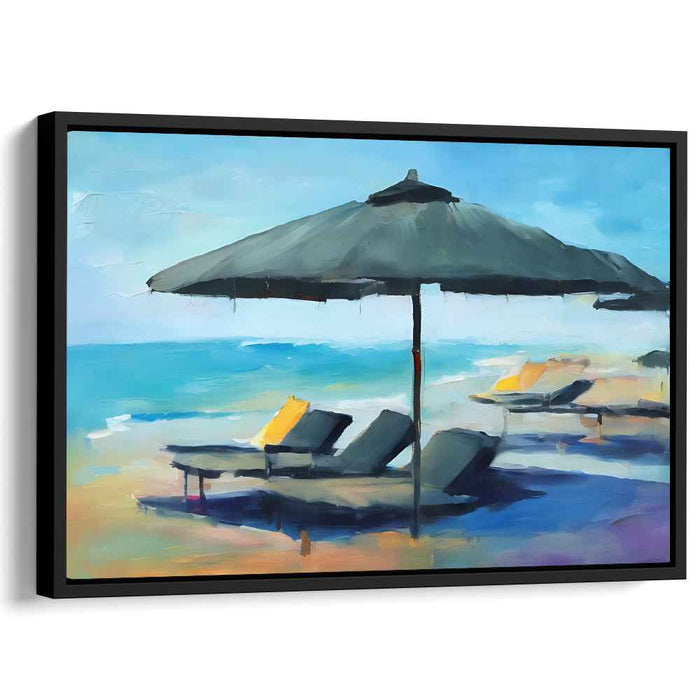 Beachside Serenity: Tranquil Summer Day Canvas Art Print
