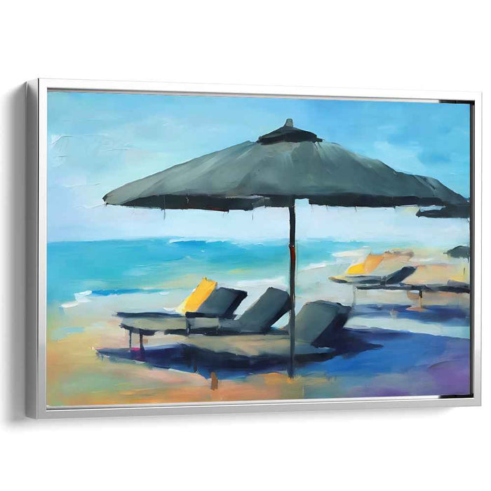Beachside Serenity: Tranquil Summer Day Canvas Art Print