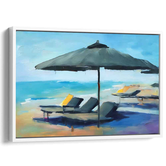 Beachside Serenity: Tranquil Summer Day Canvas Art Print