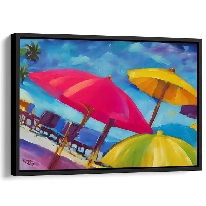 Seashore Serenade: Vibrant Coastal Canvas Art Print