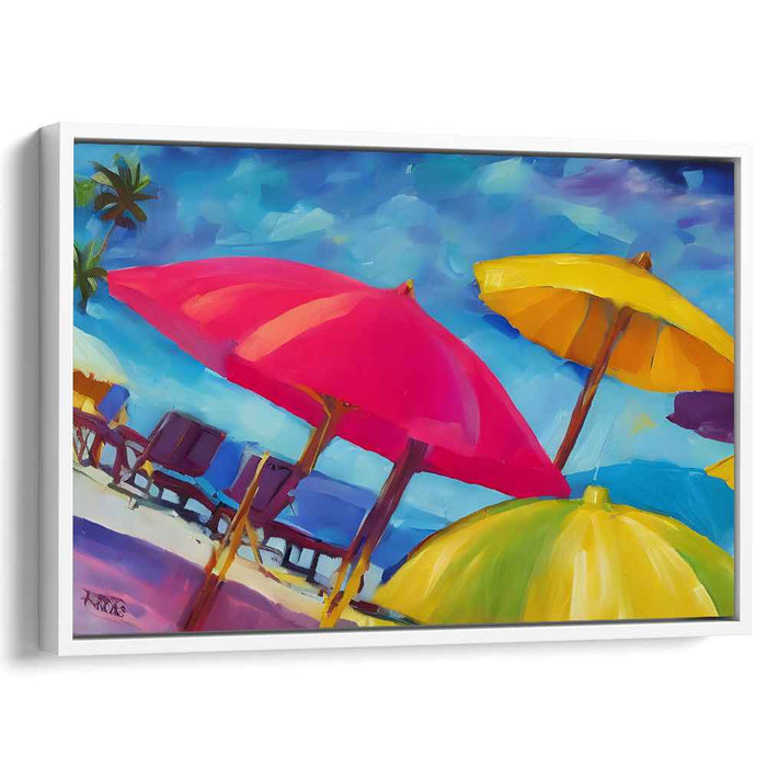 Seashore Serenade: Vibrant Coastal Canvas Art Print