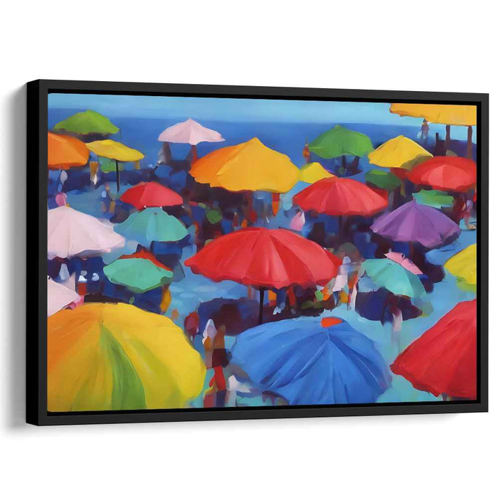 Sunshine Sand Dance: A Beach Day Delight Canvas Art