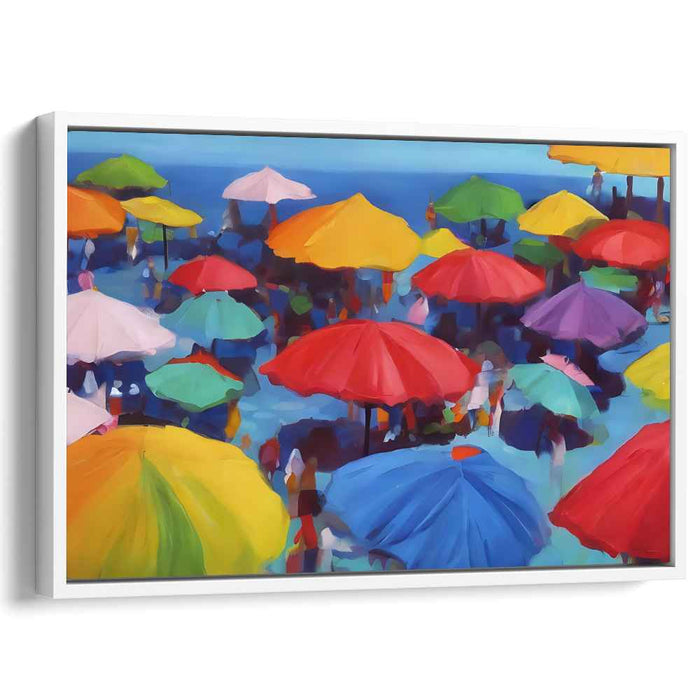 Sunshine Sand Dance: A Beach Day Delight Canvas Art