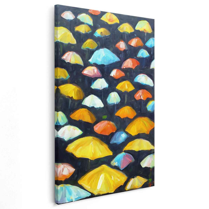 Whispers Of Midnight Hues: Colorful Whimsy on a Dark Canvas