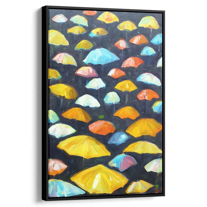 Whispers Of Midnight Hues: Colorful Whimsy on a Dark Canvas