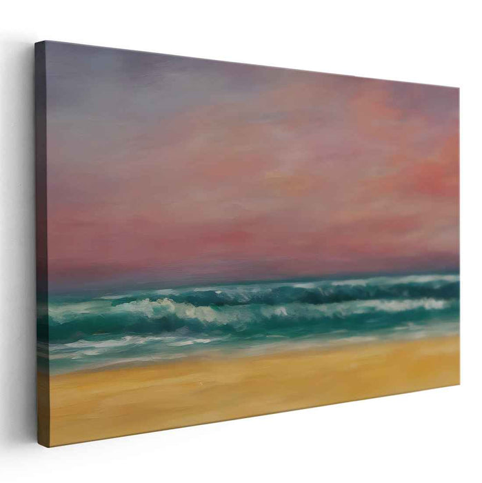 Calm Waters Ahead: Tranquil Ocean Waves Canvas Art Print