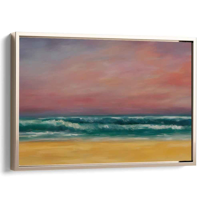 Calm Waters Ahead: Tranquil Ocean Waves Canvas Art Print