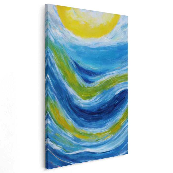Radiating Energy: Dynamic Sunlit Abstract Canvas Art Print