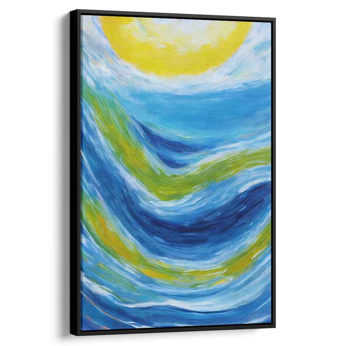 Radiating Energy: Dynamic Sunlit Abstract Canvas Art Print