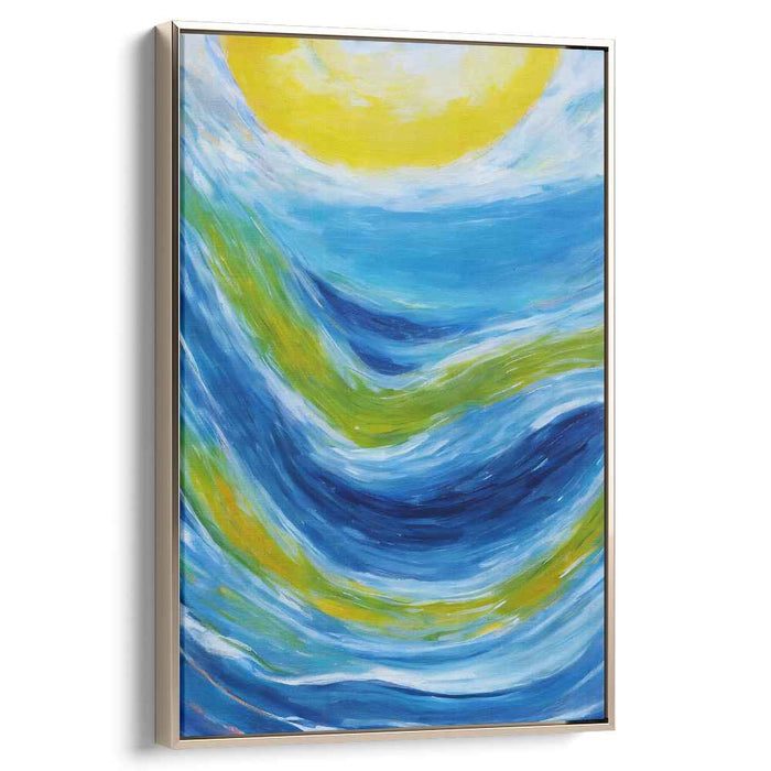 Radiating Energy: Dynamic Sunlit Abstract Canvas Art Print