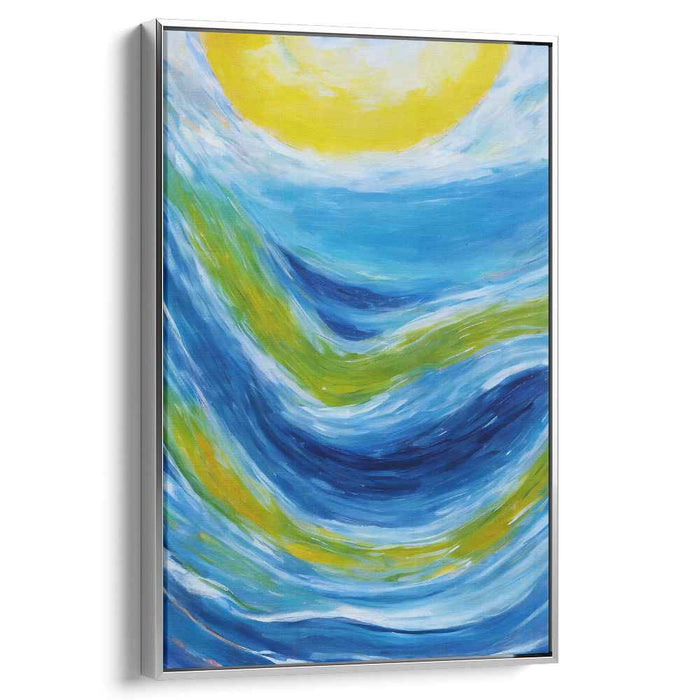 Radiating Energy: Dynamic Sunlit Abstract Canvas Art Print