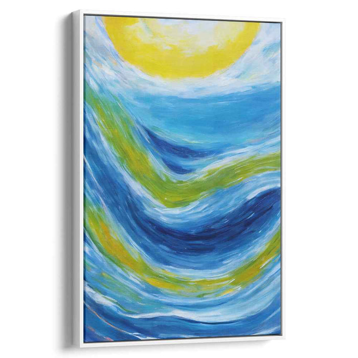 Radiating Energy: Dynamic Sunlit Abstract Canvas Art Print