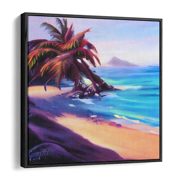 Tide Pool Serenity: Lush Seaside Escape Canvas Art Print