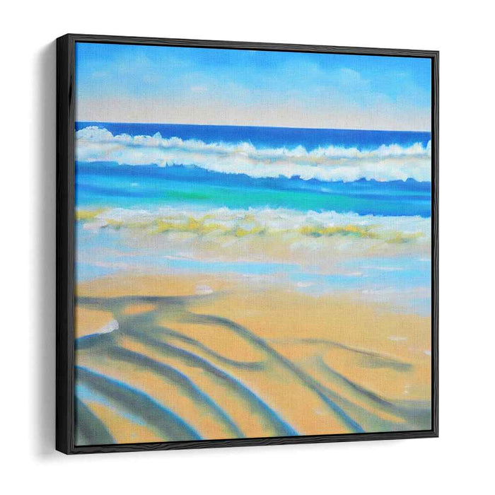 Seashore Tranquility: Serene Beach Landscape Canvas Art Print