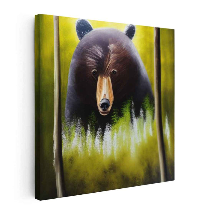 Silent Calling: Bear in the Forest Canvas Art Print