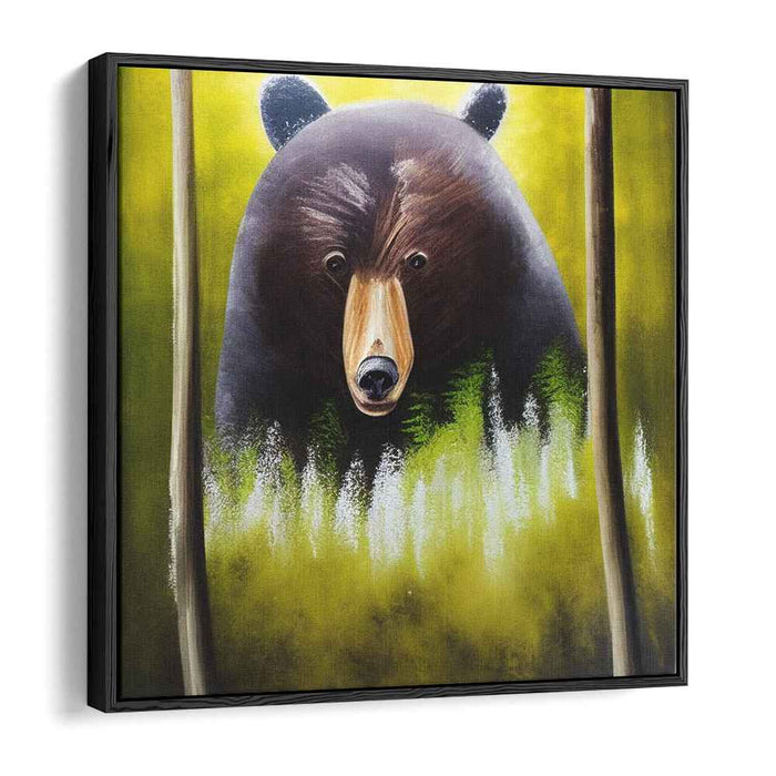 Silent Calling: Bear in the Forest Canvas Art Print