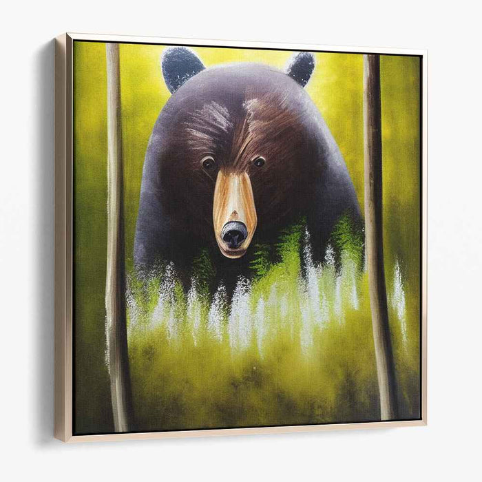 Silent Calling: Bear in the Forest Canvas Art Print