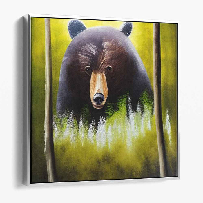 Silent Calling: Bear in the Forest Canvas Art Print