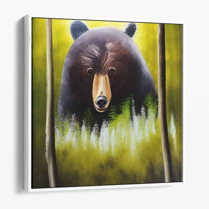 Silent Calling: Bear in the Forest Canvas Art Print