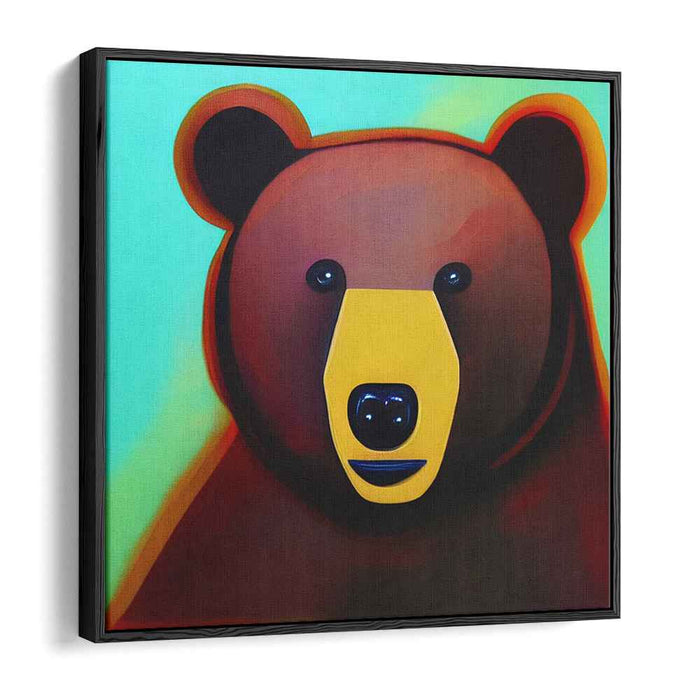 Geometric Bear: Pop Art Canvas Print