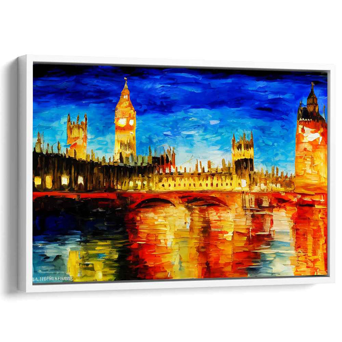 Urban Abstract Solstice: Expressionist Sunset over London's Parliament